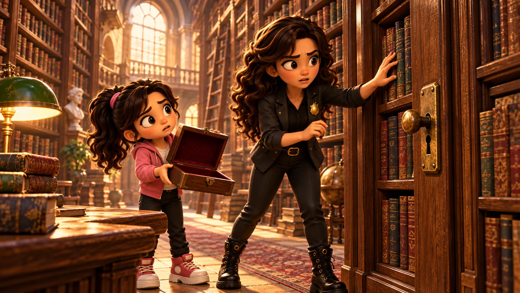 ness reaches a crowded library whose shelves are full but whose only key has vanished.